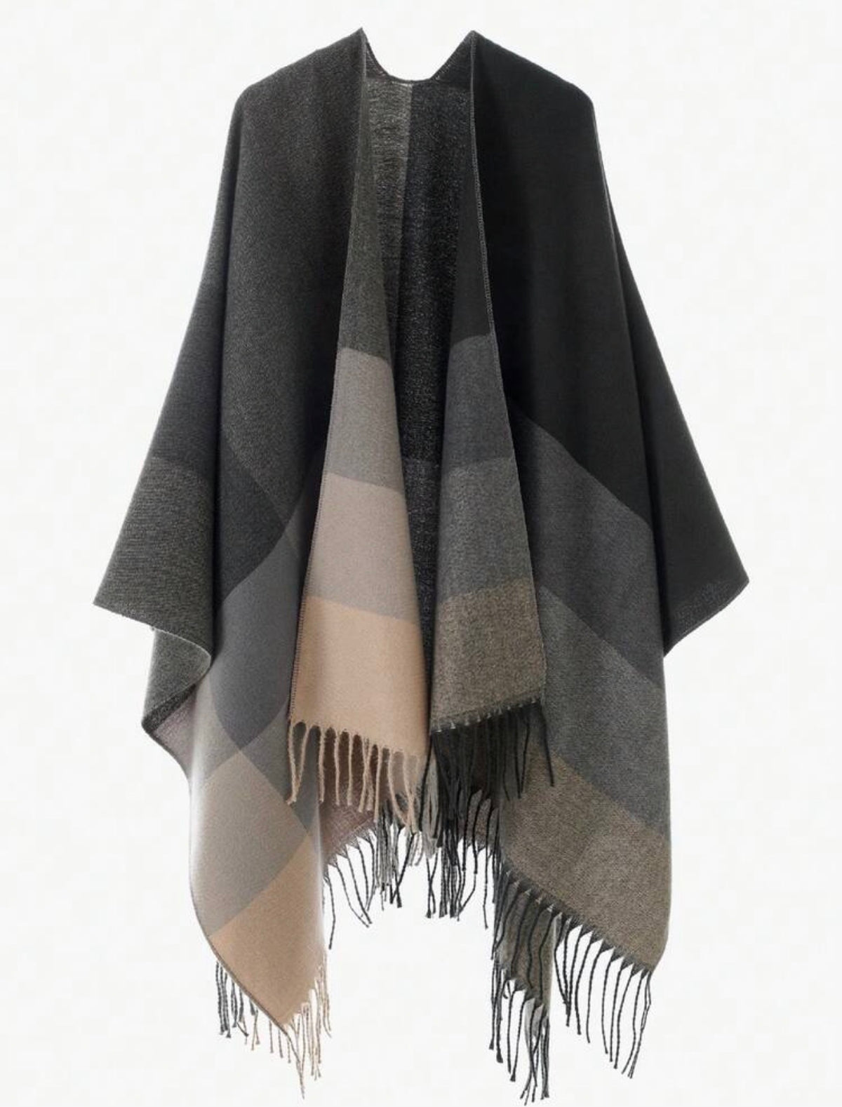 Plaid Poncho