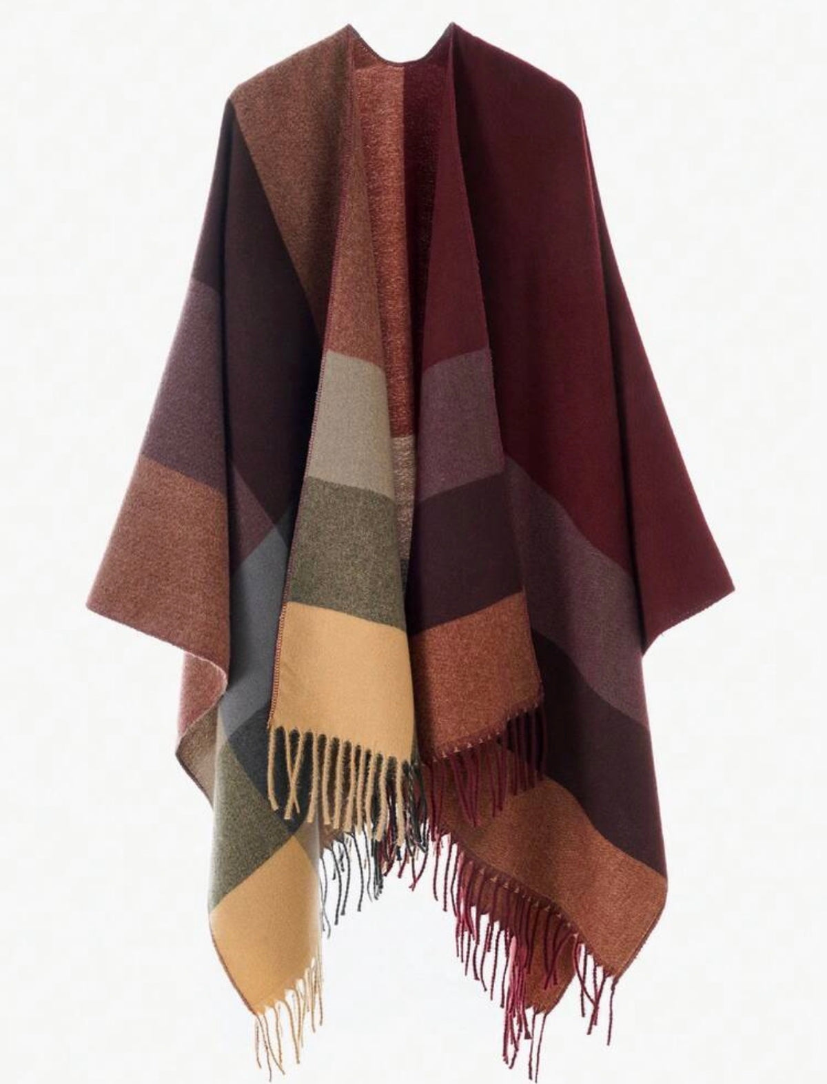 Plaid Poncho