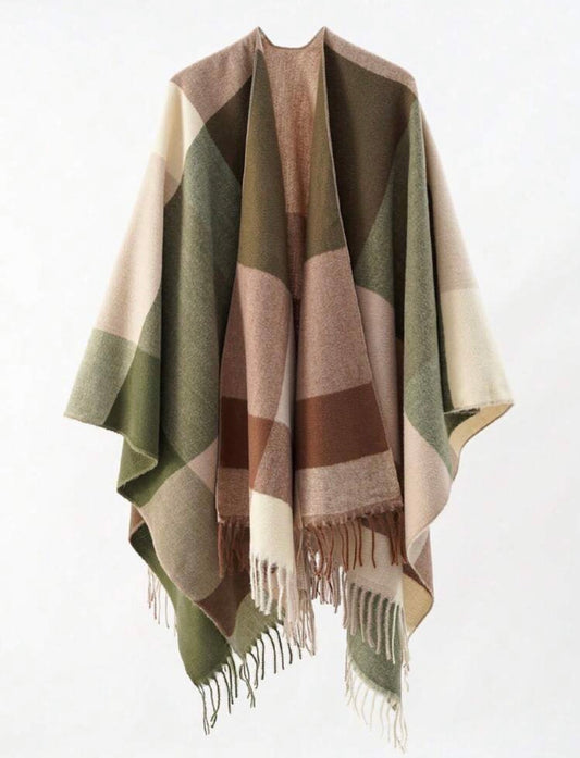 Plaid Poncho